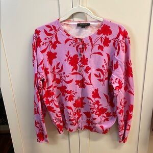 Ann Taylor stunning floral Ann cardigan. Size L.  Worn once!